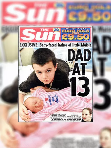 Dad at 13 cover of the Sun