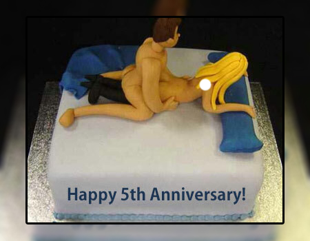 sex cake for fifth anniversary