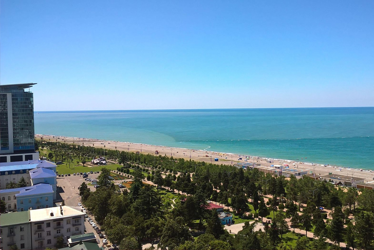 The beach in Batumi Georgia