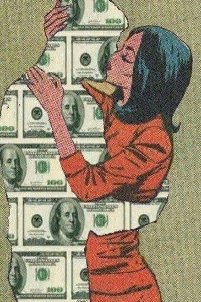 she's in love with his money