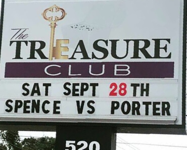 treasure club asheville sign