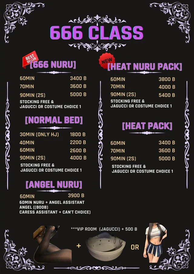 666 massage bangkok menu