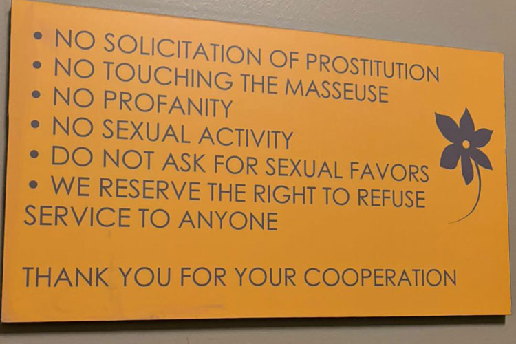 no soliciation of prostitution sign