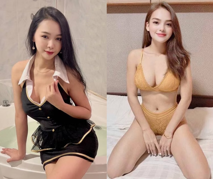 two thai massage girls on beds