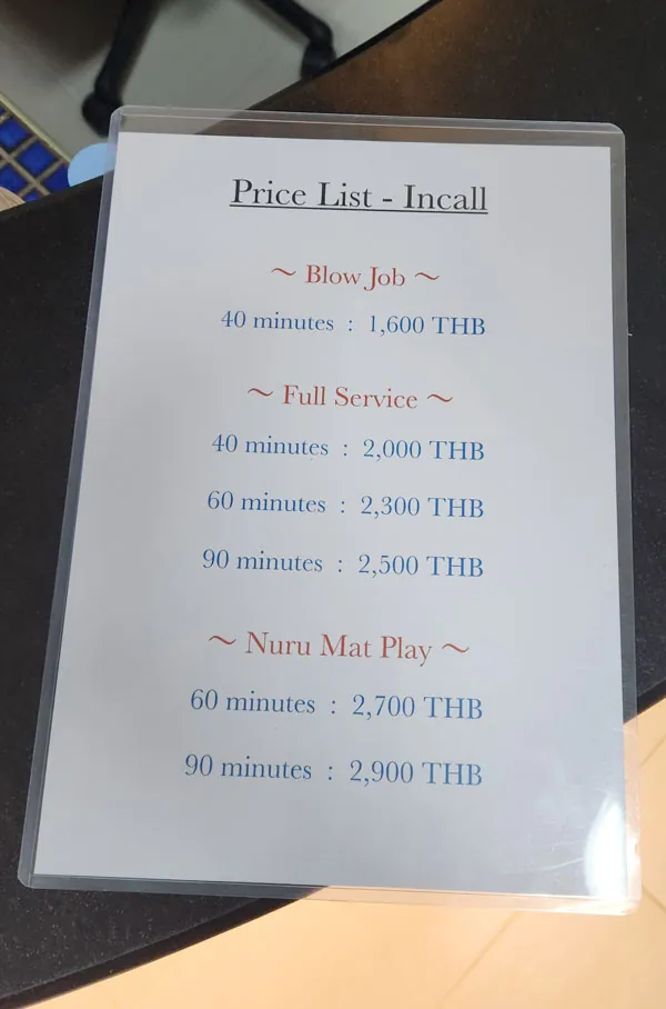 bonita bangkok price list