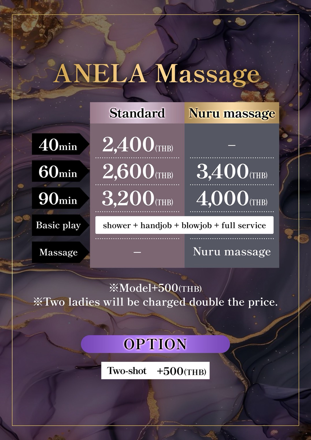 anela massage bangkok prices