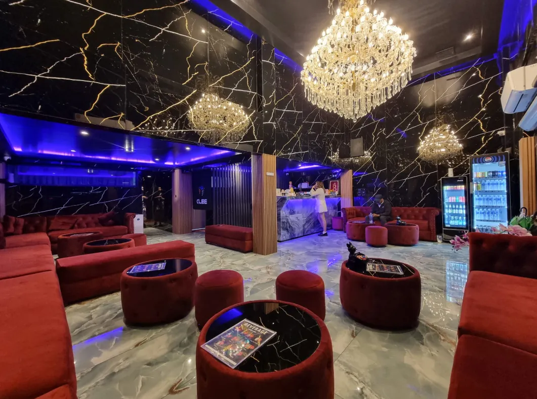 the lobby at Cube Nuru massage